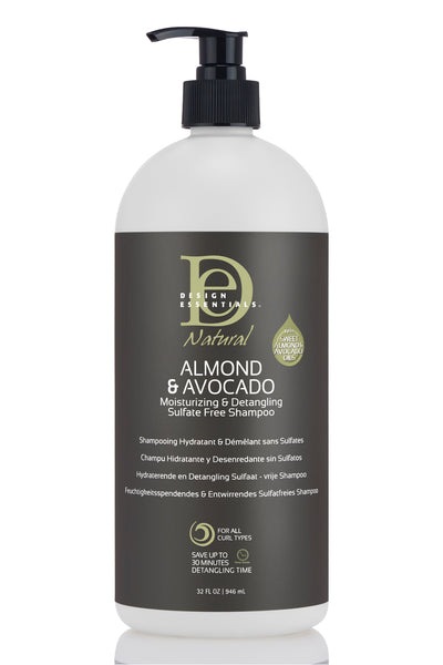 Design Essentials - Almond & Avocado - Moisturizing and Detangling Sulphate-free Shampoo- Natural hair