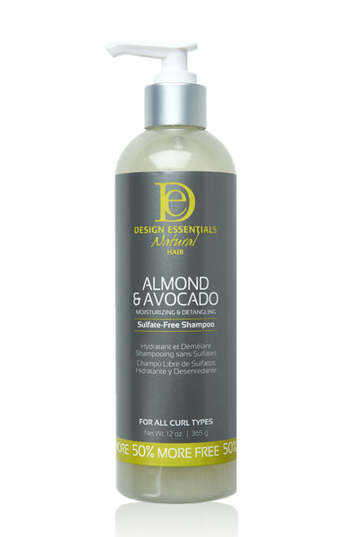 Design Essentials - Almond & Avocado - Moisturizing and Detangling Sulphate-free Shampoo- Natural hair