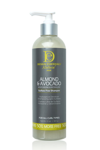 Design Essentials - Almond & Avocado - Moisturizing and Detangling Sulphate-free Shampoo- Natural hair